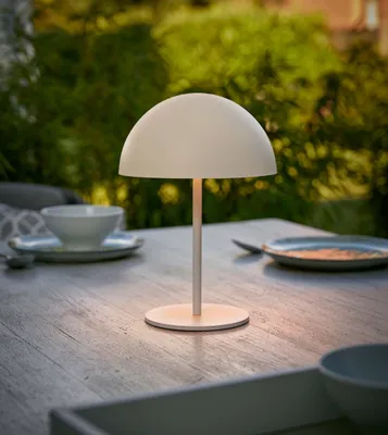 Produktbild von LED Tischlampe Akku USB-C Touchschalter Indoor Outdoor 28cm Metall Beige
