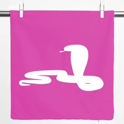 Produktbild von Huuraa Kissenbezug Schlange Kobra Silhouette 40x40cm Fuchsia Baumwolle Dekokissenbezug Geschenkidee