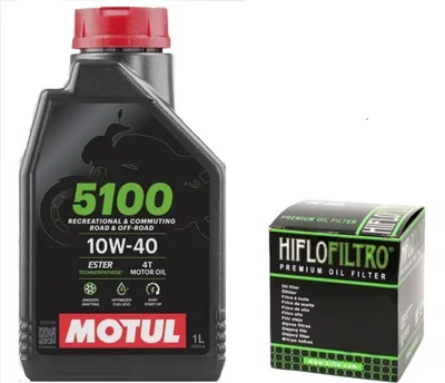 Obrázek produktu pro Motul Olej 5100 10w40 1l + olejový filtr hiflo HF116 4T CRF 250 450 TRX 450 OM510010W401LHF116