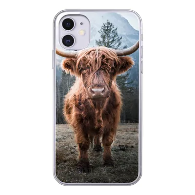 Produktbild von MuchoWow® Handyhülle Schutzhülle Hülle für iPhone 11 Schottischer Highlander - Berg - Tier Silikon Softcase Handy Hülle - Handytasche