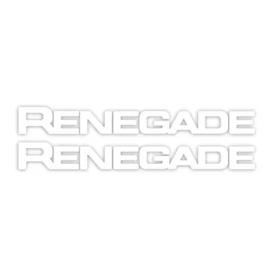 Image de Autocollant écriture Jeep-Renegade pour poignées de porte, blanc, 10 cm, 2 pièces