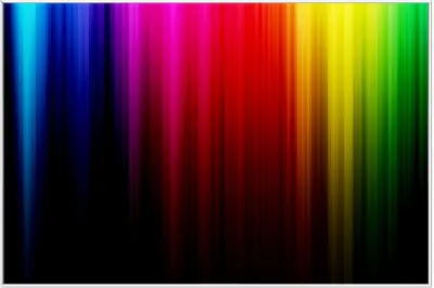 Produktbild von Wallario Wandbild Bunte Regenbogenstreifen auf Schwarz, Größe: 61 x 91,50 cm, Poster mit weißem Aluminiumrahmen