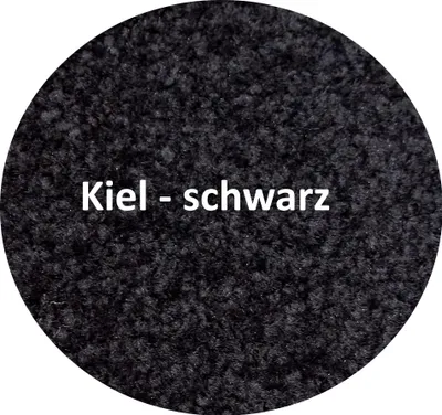Produktbild von Mertex Schmutzfangmatte rund Ø 190 cm Kiel schwarz mit schwarzer Kettelkante Türmatte Sauberlauf Schmutzmatte Fußabstreifer