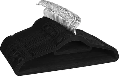 Immagine prodotto di In And OutdoorAppendiabiti Eladio - 20 pezzi - nero - appendiabiti per pantaloni - antiscivolo - salvaspazio - 45x6x23cm