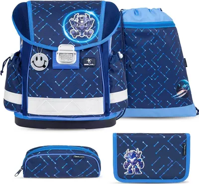 Produktbild von Belmil Classy Navy Blue Tech schoolbag set 4 pcs blau T24-0003889