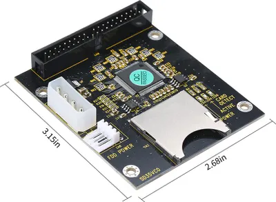 Zdjęcie produktu dla Płytka przejściowa 5 V do kart pamięci SD – 3,5-calowy dysk IDE 40-pinowy; karta rozszerzająca; adapter SD na ATA IDE; obsługuje karty SDXC o pojemności do 128 GB