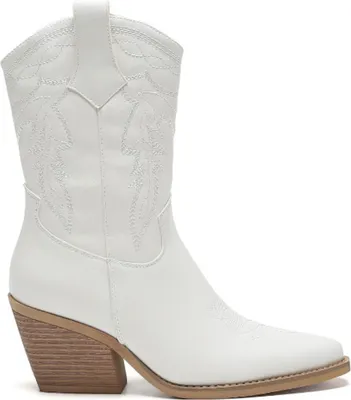 Produktbild von Cowboylaarzen Wit Kuit Stiksels