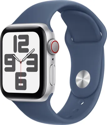 Produktbild von Apple Watch SE GPS + Cellular 40mm Aluminium Silber/Denim M/L
