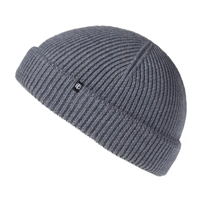 Produktbild von Enter the Complex® Fisherman Beanie, Fischermütze, 100% Merino Wolle, Rippstrick, Grau, One Size