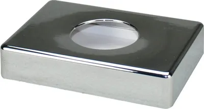 Produktbild von Medi-Inn® "Medi-Inn®" Halter 13,8 cm x 9,7 cm x 2,6 cm chrom für Hygienebeutelbox | Folie (1 Stück)