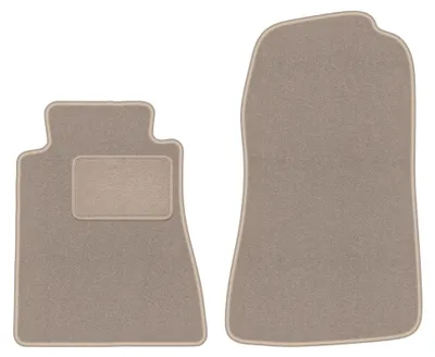 Image de Tapis avant en moquette pour Mercedes C 190 W201 1982-1993 (berline) – 2 pièces, beiges, sur mesure – Wielganizator LUX