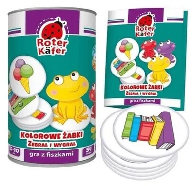 Produktbild von ROTER KAFER Bildungsspiel Buntes Frösche. Versammelt und gewann RK1010-04 Roter Kafer