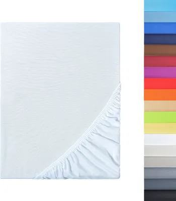 Produktbild von NatureMark - Mikrofaser SPANNBETTLAKEN viele Größen und Farben Markenware (180x200-200x200 cm, weiß)
