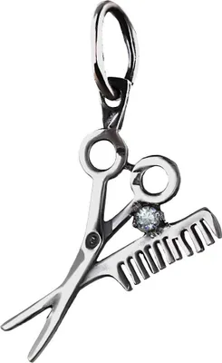 Produktbild von Friseurschere Haarschere Kamm Silber Kettenanhänger 925 Sterlingsilber 7563