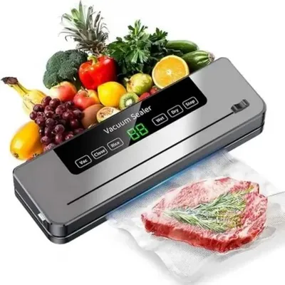 Produktbild von Vakuumierer Vakuumiergerät für Lebensmittel Automatisch Nass und Trocken 30 cm Versiegelungsbreite mit 50 Vakuumbeuteln