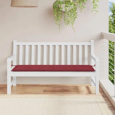 Obrázok produktu pre vidaXL Vankúš na záhradnú lavicu vínová červená 150x50x4 cm Oxford látka