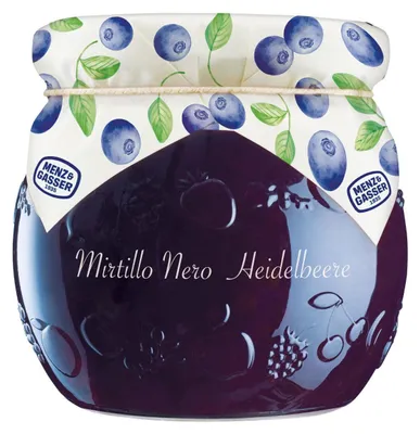 Produktbild von Menz & Gasser Bosbessen Konfitüre 620g – Schwarze Johannisbeeren Fruchtaufstrich