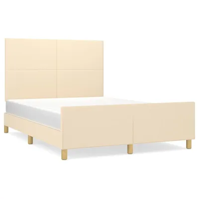 Obrázok produktu pre vidaXL Rám postele bez matraca krémový 140x200 cm látka