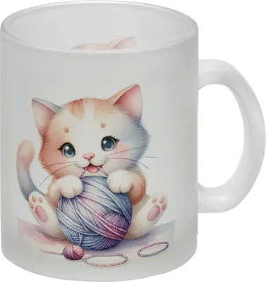 Produktbild von Katzentasse Glas Tasse