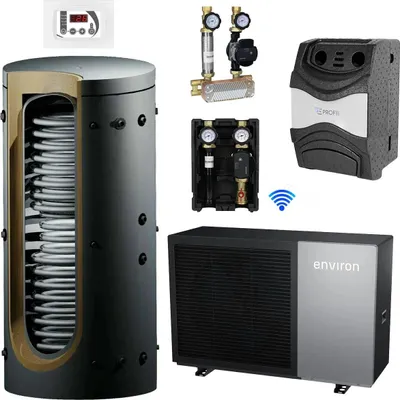 Produktbild von EcoHeat Wärmepumpe Set mit 550 Liter Hygienespeicher – 6 bis 24 kW - 10 kW