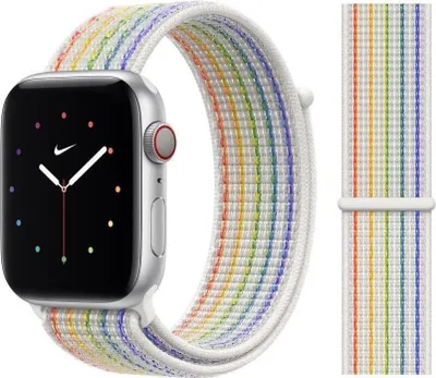 Produktbild von Original Apple Nike Sport Loop Armband 42/44/45mm MJWP3ZM/A Pride Edition 2021versiegelt