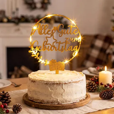 Imagen del producto de Decoración para pastel de cumpleaños - "Feliz Cumpleaños"