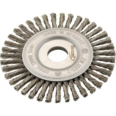 Produktbild von FORMAT Rundbürste Stahldraht gezopft 115x6mm, Bürstendurchmesser:125 mm, Drahtstärke:0,50 mm, Bürsten-Ø:125 mm