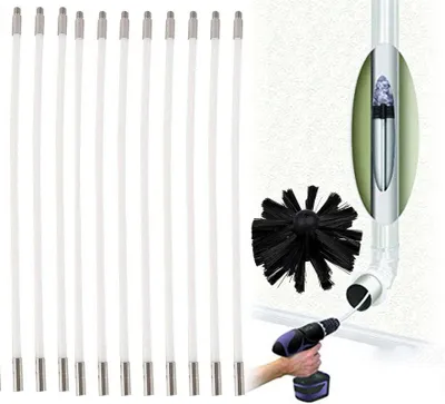 Imagen del producto de Kit de limpieza de chimeneas con 6 varillas de nylon