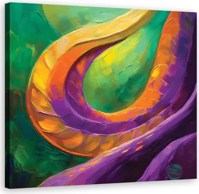 Produktbild von Leinwandbild Bunte Aquarell-Abstraktion 30x30 Feeby Bunt bild für die wand bereit zum aufhängen