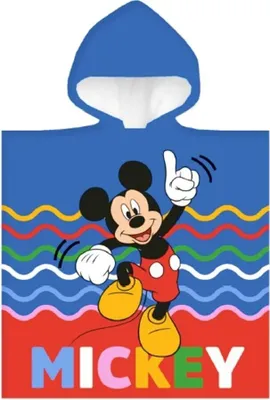 Obrázok produktu pre Chlapčenské plážové pončo - osuška s kapucňou Mickey Mouse