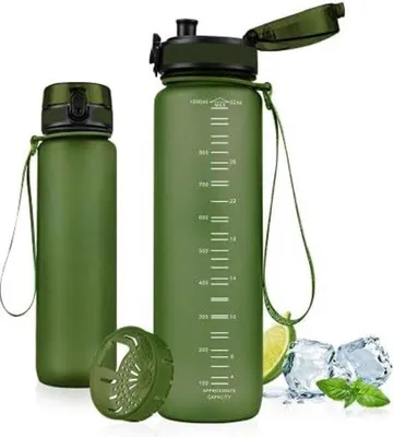 Obrázek produktu pro Zelená láhev na vodu o objemu 1 litr (1000 ml)