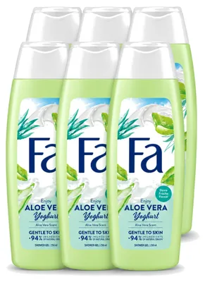 Obrázek produktu pro 6 kusů sprchového gelu Fa Yoghurt & Aloe Vera - 250 ml - výhodná balení
