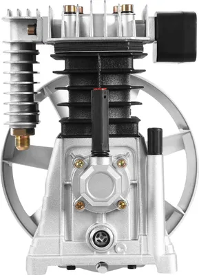 Produktbild von Luftkompressor Pumpenkopf - 2065 einstufig 2-Zylinder - 250 l/min - 0,8 MPa Betriebsdruck, 1,0 MPa max. - 2,2 kW 3 PS - Silber/Schwarz