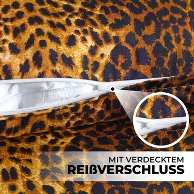 Produktbild von Bettwäsche 135x200 Set Bettbezug 2 teilig Microfaser aesthetic Deckenbezug 135x200cm für Allergiker geeignet, Kissenbezug 80x80 cm, Design - Motiv:Design 6