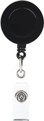 Produktbild von INF Einziehbarer Ausweishalter Clip Schwarz, 5 Stk - Zinklegierung & PVC