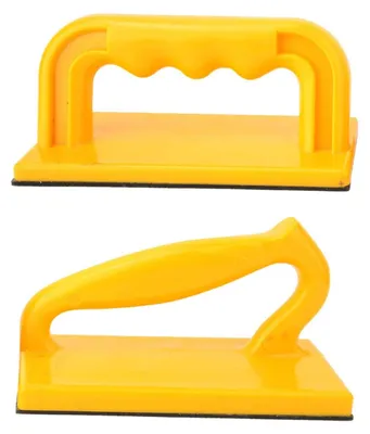 Immagine prodotto di Blocco di spinta ergonomico per sega da legno - Sicuro e pratico - Giallo - Ideale per la lavorazione del legno - Permette di tagliare con precisione - Adatto per...