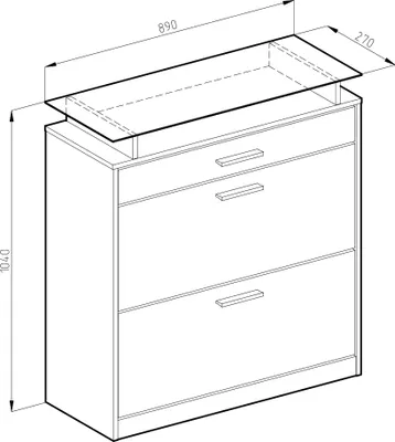 Image de Meuble à chaussure Vicco Alex Sonoma 89x104cm, Model 20671