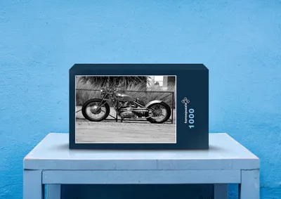Produktbild von hansepuzzle 42122 - Motorrad Puzzle, 1000 Teile, Fortbewegung, 60,0 x 46,0cm mit hochwertiger Aufbewahrung, Kartonbox & Beutel
