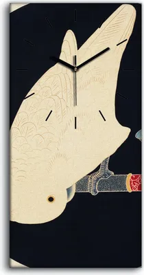 Produktbild von Wandbild Leinwand Bilder mit Uhr 30x60 Gemälde Abstrakte Tier Vogel Papagei - schwarze Hände