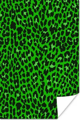 Produktbild von MuchoWow® Poster Leopard - Muster - Grün 120x180 cm - Kunstposter