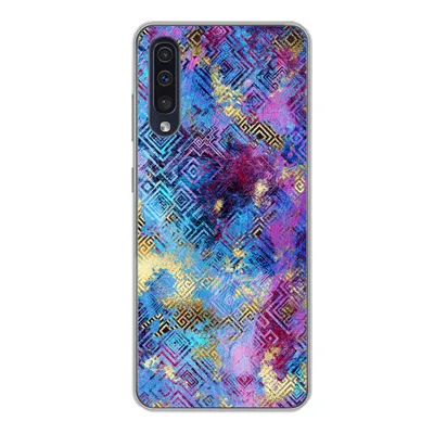 Produktbild von MuchoWow® Handyhülle Schutzhülle Hülle für Samsung Galaxy A50 Marmor - Farbe - Geometrische Formen Silikon Softcase Handy Hülle - Mobiltelefonhülle