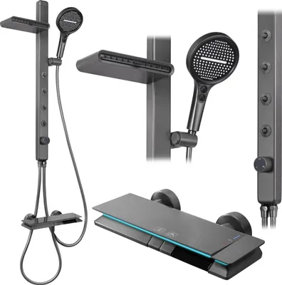 Produktbild von Rea Duschgarnitur Karl Thermostat Titanium