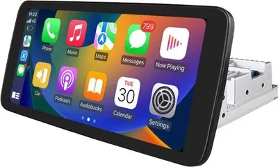 Image de Autoradio avec Bluetooth, CarPlay, cadre d'installation universel 1 DIN, compatible avec Apple et Android, chaîne stéréo, système de navigation, 2 Go de RAM, 32 Go d'espace de stockage