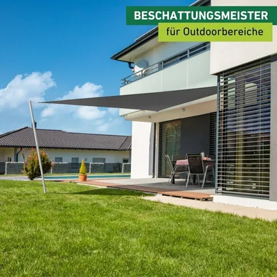 Produktbild von Sonnensegel Dreieck, 4x4x4m, anthrazit, wasserabweisend
