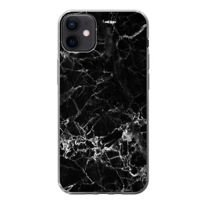 Produktbild von MuchoWow® Handyhülle Schutzhülle Hülle für iPhone 12 mini Marmor - Stein - Schwarz Silikon Softcase Handy Hülle - Bild