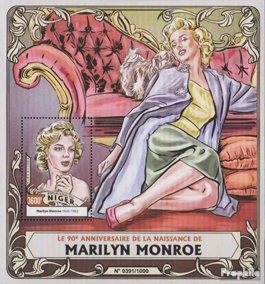 Produktbild von Briefmarken Niger 2016 Mi Block 507 (kompl. Ausg.) postfrisch Marilyn Monroe