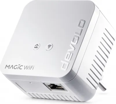 Produktbild von Devolo Magic 1 WiFi mini, 1200 Mbit/s, IEEE 802.11b, IEEE 802.11g, IEEE 802.11n, Typ C, Schnelles Ethernet, 10,100,1200 Mbit/s, 10BASE-T, 100BASE-TX, 1000BASE-T