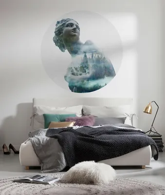 Produktbild von Komar Vlies Fototapete rund und selbstklebend "Gaia" - Größe: 125 x 125 cm (Breite x Höhe) - 1 Stück