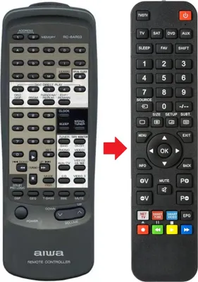 Produktbild von Fernbedienung geeignet für AIWA RC6AR03 | RC6AR05