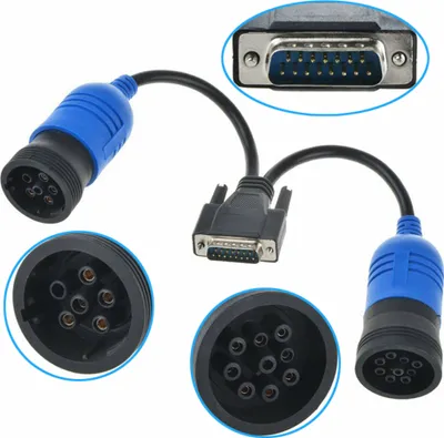 Produktbild von D26C Bolwins PN405048 6 & 9 Pin Deutsch Adapter für Cummins Nexiq 125032 USB Link – Diesel Truck Diagnose Kabel
